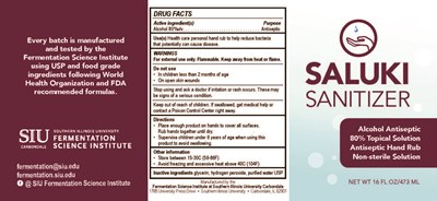 Salukisanitizer 16 Oz Label